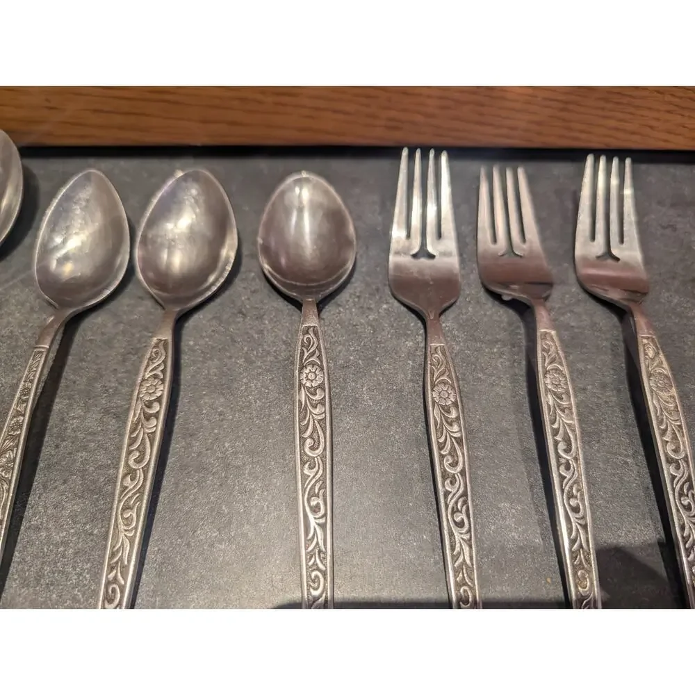 Antigua Grand Prix Stainless Steel Flatware Lot of 7 spoons and forks